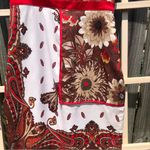 Bebe 🛍️ Brown Paisley Print Silk Dress Fitted Bodice XS Photo 2