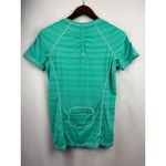 Athleta Women’s  Medium Teal Short Sleeve Athletic Shirt with Back Pocket Photo 2