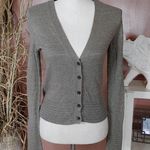 American Eagle  Outfitter AEO Size Small S Sparkle Shiny Sweater V Cut Button Top Photo 0