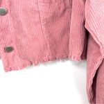 Pink Corduroy Cropped Jacket Cotton Candy Size Small Photo 2