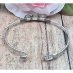 None Cute Artisan Made Silver Tone Bangle Cuff Bracelet Wire Wrapped Hammered Photo 4