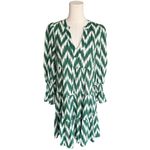 Tuckernuck Pomander Place x - Green Ikat Kenzo Dress Sz S Photo 3