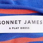 Sonnet James Short Sleeve Play Dress in Blue & Orange Stripe Women’s Size Small Photo 5