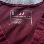 FIGS Burgundy Set Medium Catarina Top and High Waisted Yola Skinny Pants Photo 2