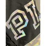 Victoria's Secret PINK Cinch Drawstring Large Back Pack Black/Silver NWOT Photo 7