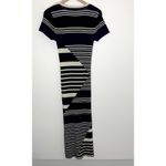 Equipment  Dewey Sweater Midi Dress Blue Stripe Womens Large Wool Photo 3