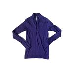 Lululemon Purple Floral Zip Long Sleeve Shirt Top Sz 8 Photo 2