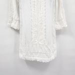 Juicy Couture Scalloped Lace Linen Mini Dress Prairie Coquette Small White Photo 5