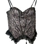 Victoria's Secret Victoria's‎ Secret Black Lace Bustier Corset Top Garter Straps Size 36B NEW Photo 0