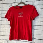 Carolyn Taylor Red Fitted Short Sleeve T-Shirt Freedom Heart Graphic Top SZ M Photo 7