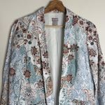 Chico's  Blazer Womens 0 4/6 Multicolor Paisley Lyocell Lined Printed Pockets Photo 1