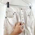 AGOLDE Parker High Rise Button Fly Crop Straight Leg Jeans White 27 / 4 Photo 4