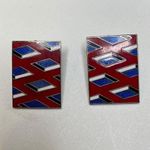 Vintage Cesar Pelli for Acme Studio Geometric “Grid 1” Rectangular Earrings Photo 0