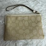 Coach Signature Khaki White Canvas Wristlet Photo 2