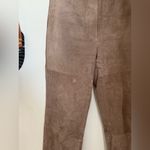 st. john's bay Vintage Brown High Rise Suede Pants, Size 6 Photo 3