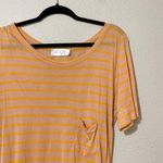ALC Frank ALC Orange Striped Tee Shirt Dress Womens S Short Sleeve Casual Beachy Quiet Lux Photo 1