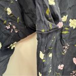 Thakoon Black‎ Floral Cropped Jumpsuit Women’s Size 8 Short Sleeve Multicolor Black Photo 8