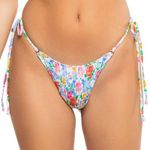 frankie's bikinis NWT Divine Brazilian Bikini Bottom in Painted Petals Photo 0