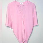 Milly Pink Silk Chiffon Dolman Sleeve Blouse Shirt Top Size M Photo 11