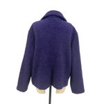 Eileen Fisher  Dark Purple Short Teddy Jacket Coat Size‎ Medium Photo 5