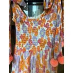 Farm Rio SUNDRESS Pippa Short Dress in Flowers revolve Pom poms Photo 4