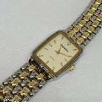 Capezio Copezio gold silver tone quartz watch 25mm case link bracelet 7.5” running Photo 1