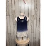 Xhilaration Blue White Ombre Lace Trim Tank Top – Size Medium Photo 1