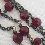 Unique Hand Carved Stone Butterfly Moth Pendant Necklace Red Photo 3