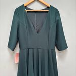 BHLDN  Anthropologie Valdis Emerald Green Mother Of The Bride Midi Dress 14 Photo 4