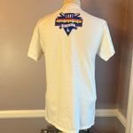 LA Dodgers unisex LGBT Pride Night all cotton short sleeve T shirt rainbow logo White Photo 1