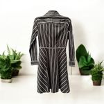 Untuckit Black Stripe Willow Button Front Shirt Dress size 2 Photo 2