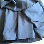 Mikael Aghal Front Tie Long Sleeve Velvet Trim Midi Dress Blue Women's Size 8 Photo 5