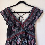 Anthropologie  Deep V leopard butterfly mini dress size M Photo 5