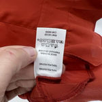 Stella & Dot  Women's Crew Neck Back Zip Peplum Ruffle Blouse‎ Orange Size Medium Photo 10