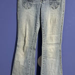 Stylish Light Blue Women's Jeans Y2K VTG McBling Angels Bootcut 26” Low Waist Photo 0