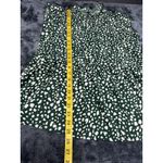 Angashion Women's Green Leopard Print Cap Sleeve Ruffle Neck Babydoll Blouse S Photo 2