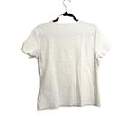 J. McLaughlin  Top Womens XL White Embossed Diamond Jacquard Short Sleeve Crew Photo 1
