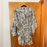 IRO  Paris Deniz Ruched Printed Cotton Mini Dress Green Designer NWT 38 MSRP $400 Photo 8