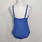 Nicole Miller One-Piece Blue Swimsuit Size Medium NWT Blue One-Piece Swimsuit Photo 2
