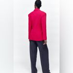 ZARA  Christmas Fuchsia Tailored Fitted Blazer Limited Edition Lapel Collar Sz XL Photo 6