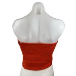 J.Crew Womens Red Sequin Shimmer Sleeveless Bandeau Strapless Tube Crop Top Sz M Size M Photo 2