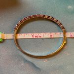 Sparkling Tennis Bracelet Pink Gemstones Gold Tone Bangle Womens Fashion Jewelry Photo 6