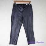 White House | Black Market New! METALLIC JACQUARD SLIM ANKLE PANTS, size 6S Photo 3
