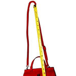 Gucci  Bamboo Turn-Lock Red Leather Top Handle Satchel w Removable Strap Photo 9