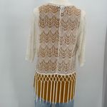 American Rag Women’s Lace Cover Up Cardigan With Fringe, Size Small Medium S/M Photo 2
