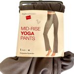 Hanes Mid-Rise Yoga Pants 1 Pair Medium - NEW Photo 0