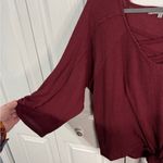 Absolutely Famous  maroon 3/4 sleeve knot sleeve size 3XL Photo 5