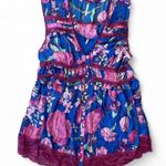 Free People Spring Fling Mini Dress in Ultra Violet Combo Small Photo 2