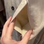 Forever 21 Cream Trench Coat with Brown Buttons | Size Large Photo 2