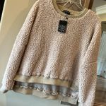 Hers & Mine Oversized Fluffy Cozy Light Tan Pullover Boutique  High Low New Photo 1